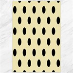 Polka Dots - Black on Blond Yellow Canvas 20  x 30 