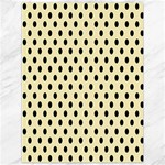 Polka Dots - Black on Blond Yellow Canvas 36  x 48 