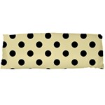 Polka Dots - Black on Blond Yellow Body Pillow Case Dakimakura (Two Sides)