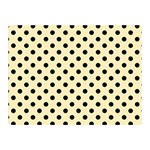 Polka Dots - Black on Blond Yellow Double Sided Flano Blanket (Mini)