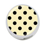 Polka Dots - Black on Blond Yellow 4-Port USB Hub (Two Sides)