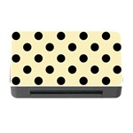 Polka Dots - Black on Blond Yellow Memory Card Reader with CF