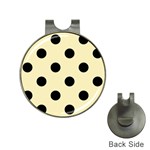 Polka Dots - Black on Blond Yellow Golf Ball Marker Hat Clip