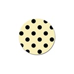 Polka Dots - Black on Blond Yellow Golf Ball Marker
