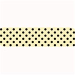 Polka Dots - Black on Blond Yellow Medium Bar Mat
