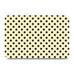 Polka Dots - Black on Blond Yellow Plate Mat
