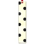 Polka Dots - Black on Blond Yellow Large Book Mark