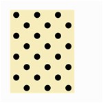 Polka Dots - Black on Blond Yellow Small Garden Flag (Two Sides)