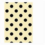Polka Dots - Black on Blond Yellow Large Garden Flag (Two Sides)