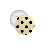 Polka Dots - Black on Blond Yellow 1.75  Button