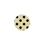 Polka Dots - Black on Blond Yellow 1  Mini Magnet