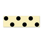 Polka Dots - Black on Blond Yellow Sticker Bumper (10 pack)
