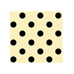 Polka Dots - Black on Blond Yellow Greeting Card 5  x 7 