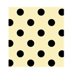 Polka Dots - Black on Blond Yellow Greeting Card 4.5  x 6 