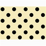 Polka Dots - Black on Blond Yellow 5  x 7  Photo Cards