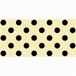 Polka Dots - Black on Blond Yellow 4  x 8  Photo Cards