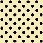 Polka Dots - Black on Blond Yellow ScrapBook Page 8  x 8 
