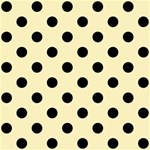 Polka Dots - Black on Blond Yellow ScrapBook Page 12  x 12 