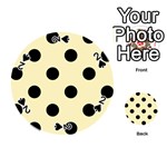 Polka Dots - Black on Blond Yellow Playing Cards 54 (Round)