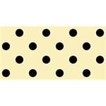 Polka Dots - Black on Blond Yellow YOU ARE INVITED 3D Greeting Card (8x4)