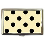 Polka Dots - Black on Blond Yellow Cigarette Money Case