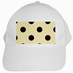Polka Dots - Black on Blond Yellow Black Cap