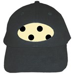 Polka Dots - Black on Blond Yellow Black Cap