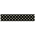 Polka Dots - Blond Yellow on Black Flano Scarf (Small)