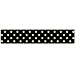 Polka Dots - Blond Yellow on Black Flano Scarf (Large)