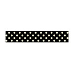 Polka Dots - Blond Yellow on Black Flano Scarf (Mini)