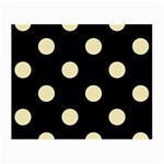 Polka Dots - Blond Yellow on Black Small Glasses Cloth