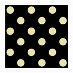 Polka Dots - Blond Yellow on Black Medium Glasses Cloth (2 Sides)