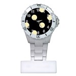 Polka Dots - Blond Yellow on Black Nurses Watch