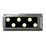 Polka Dots - Blond Yellow on Black Superlink Italian Charm (9mm)