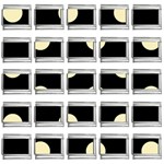 Polka Dots - Blond Yellow on Black 9mm Italian Charm (25 pack)