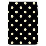 Polka Dots - Blond Yellow on Black Removable Flap Cover (L)