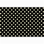 Polka Dots - Blond Yellow on Black Collage 12  x 18 