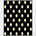 Polka Dots - Blond Yellow on Black Canvas 11  x 14 