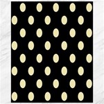 Polka Dots - Blond Yellow on Black Canvas 16  x 20 
