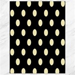 Polka Dots - Blond Yellow on Black Canvas 18  x 24 