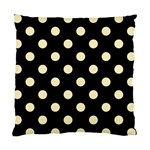 Polka Dots - Blond Yellow on Black Standard Cushion Case (One Side)