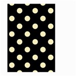 Polka Dots - Blond Yellow on Black Large Garden Flag (Two Sides)