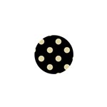 Polka Dots - Blond Yellow on Black 1  Mini Magnet