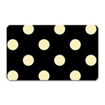 Polka Dots - Blond Yellow on Black Magnet (Rectangular)