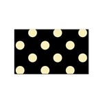 Polka Dots - Blond Yellow on Black Sticker Rectangular (10 pack)
