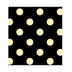 Polka Dots - Blond Yellow on Black Greeting Card 4.5  x 6 