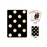 Polka Dots - Blond Yellow on Black Playing Cards (Mini)