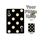 Polka Dots - Blond Yellow on Black Playing Cards 54 (Mini)