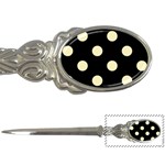 Polka Dots - Blond Yellow on Black Letter Opener