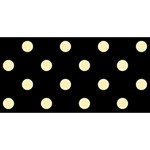 Polka Dots - Blond Yellow on Black YOU ARE INVITED 3D Greeting Card (8x4)